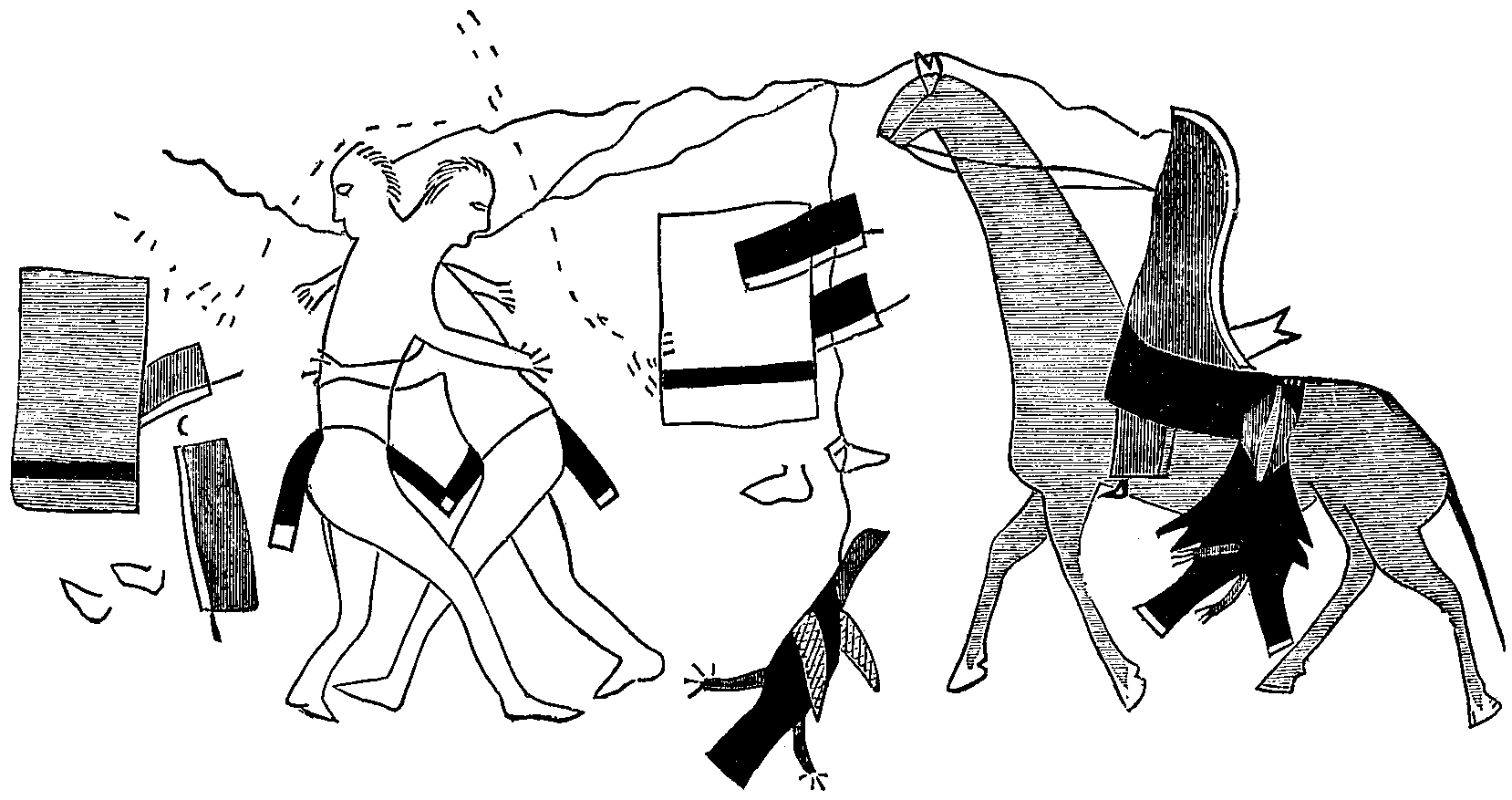 Voice, talking. Cheyenne drawing