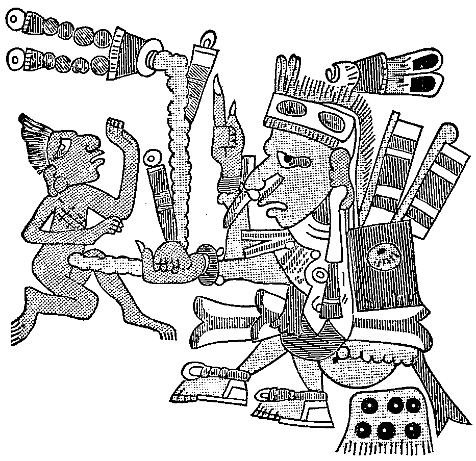 Supplication. Mexican pictograph