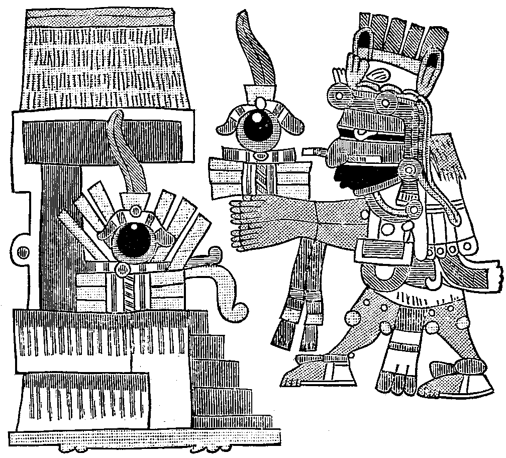 Offering. Mexican pictograph