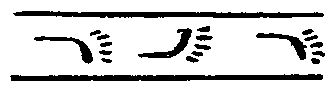 Road, path. Mexican pictograph