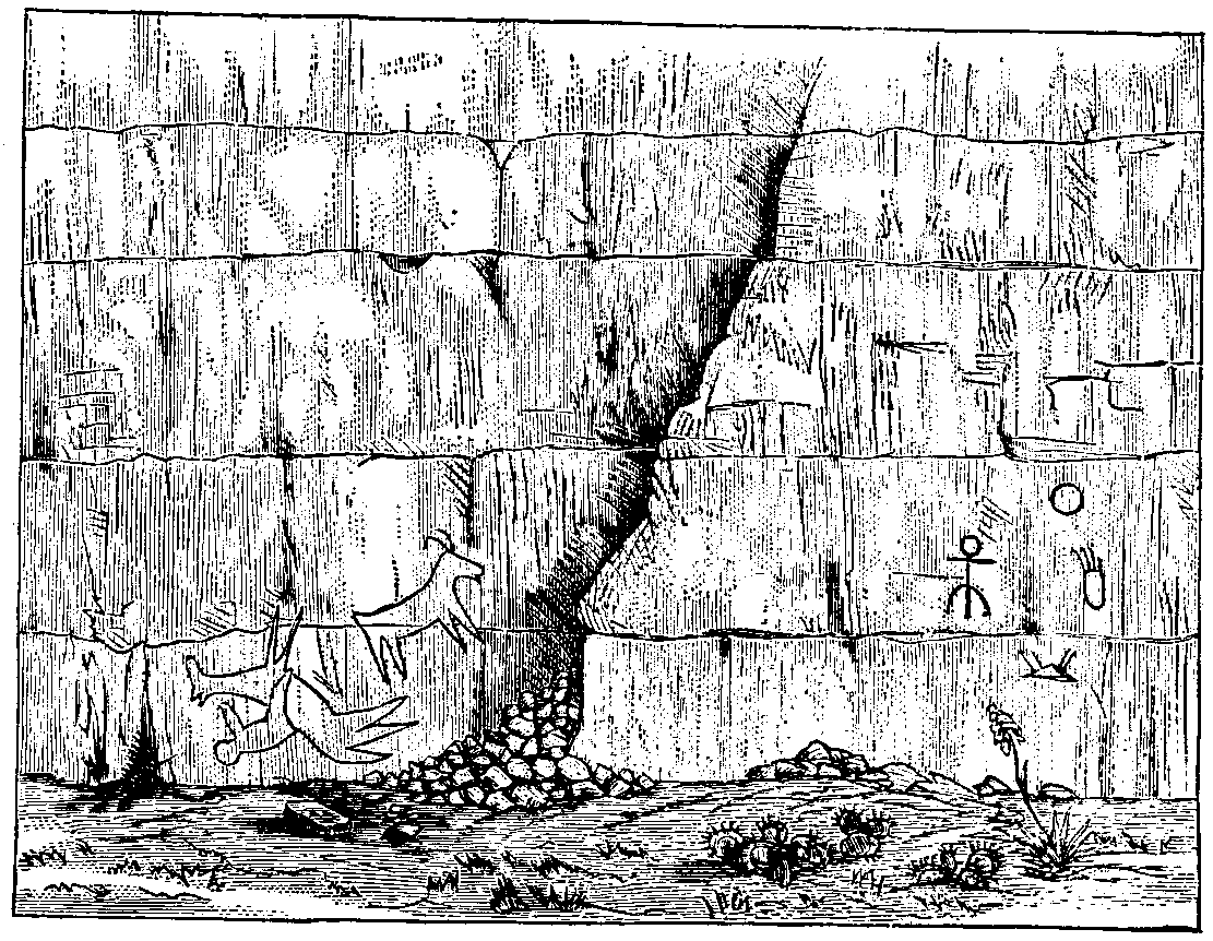 "No thoroughfare." Pictograph