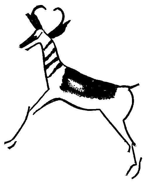 Running antelope. Personal totem