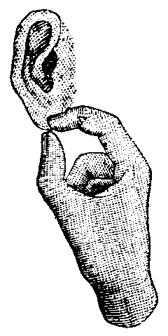 Arikara tribal sign. Absaroka