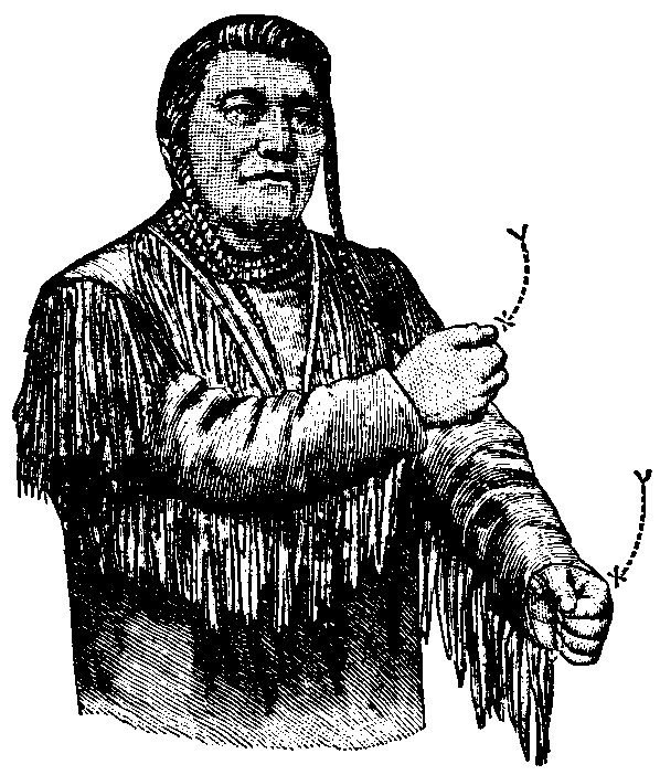 Pend d'Oreille tribal sign. Shoshoni
