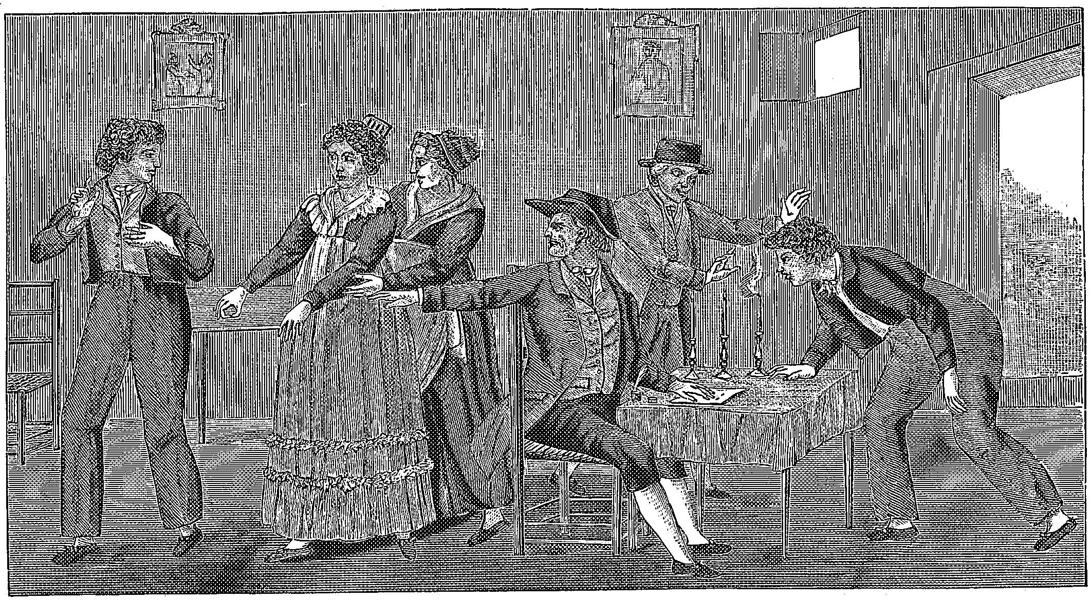 Marriage contract. Neapolitan group