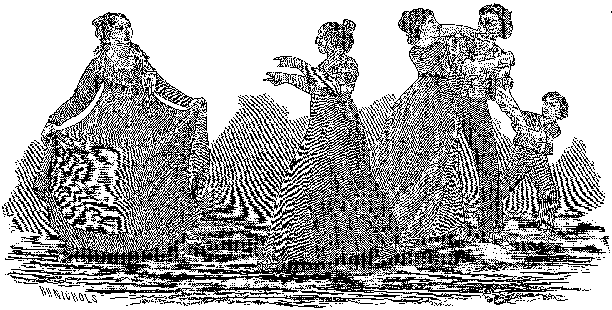 Woman's quarrel. Neapolitan group