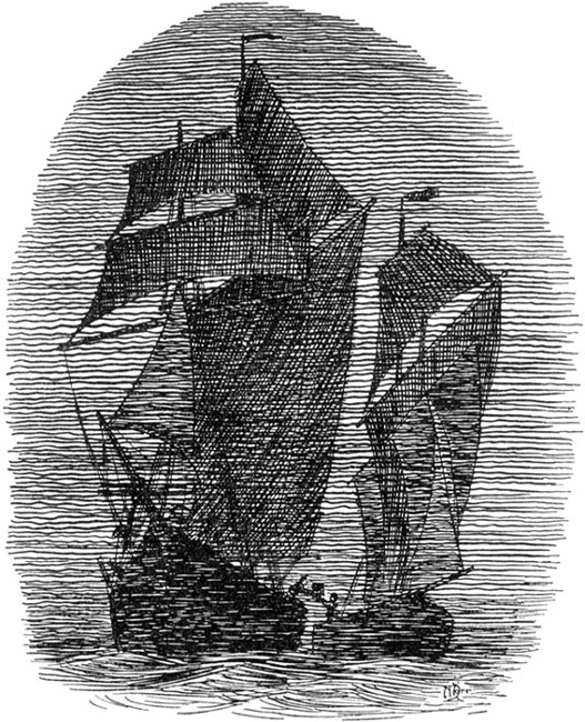 "Under cover of darkness took on board ... forty bales of silk."