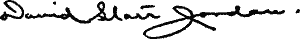 (Signature) David Starr Jordan