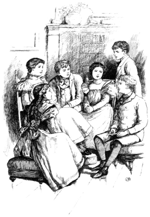 They had drawn their Chairs together in a cosey Group.