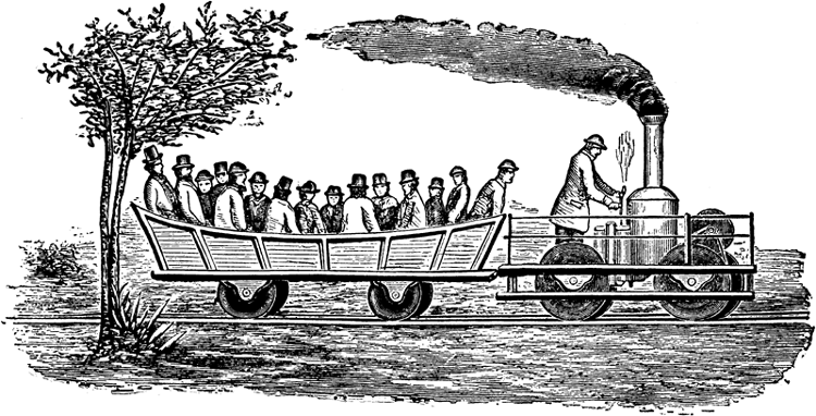 FIRST TRAIN IN AMERICA.