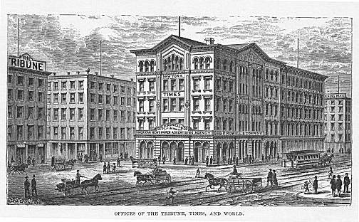 OFFICES OF THE TRIBUNE, TIMES, AND WORLD.