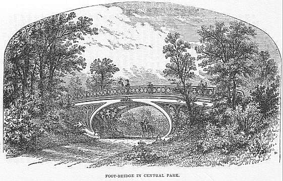 FOOT-BRIDGE IN CENTRAL PARK.