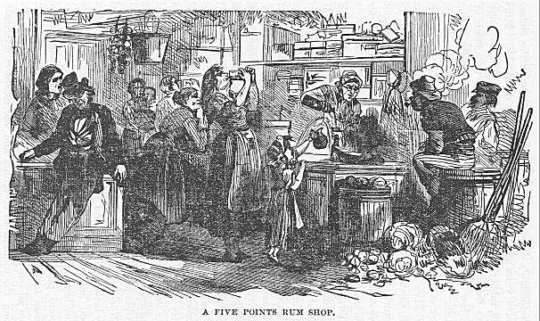 A FIVE POINTS RUM SHOP.