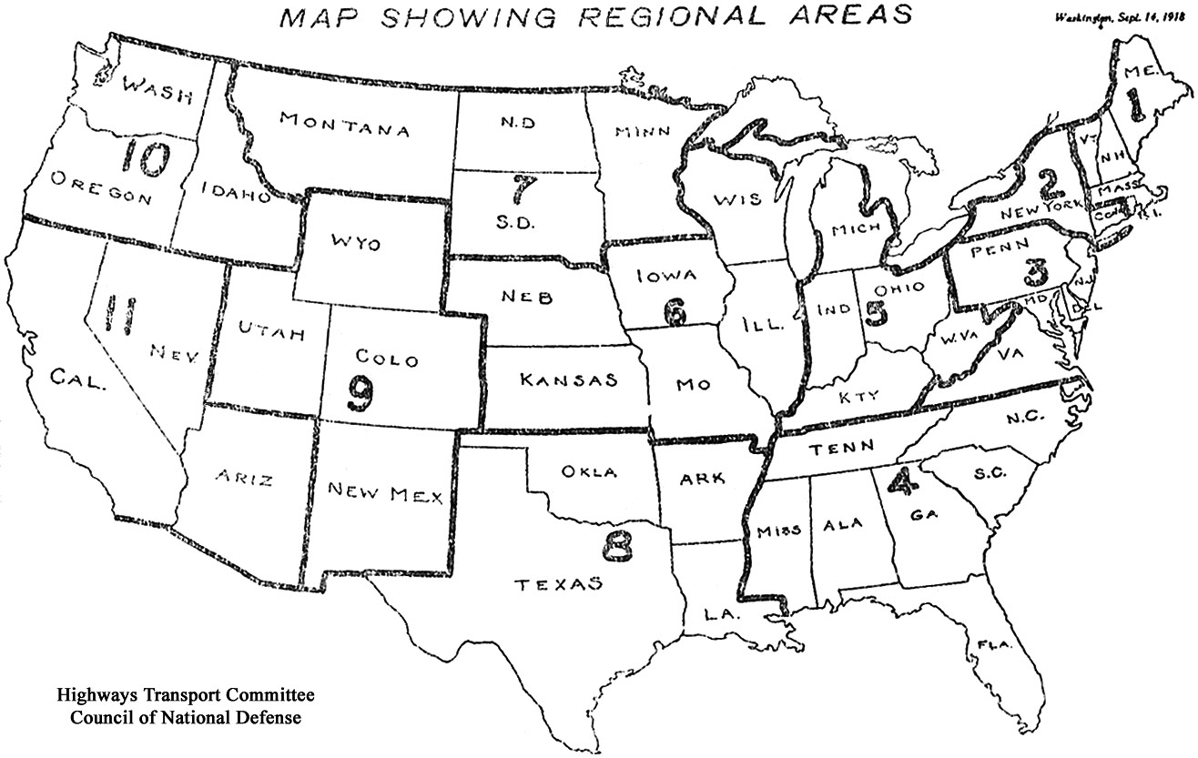 MAP SHOWING REGIONAL AREAS