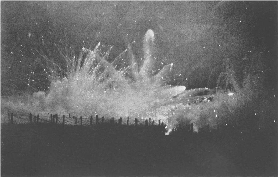 GERMAN BARRAGE FIRE AT NIGHT.