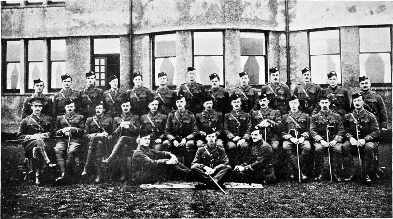 Officers of the Battalion at Mar Lodge, Troon, 1915.