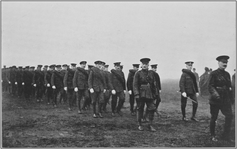 MARCHING AWAY FROM HYDE PARK TO ENTRAIN FOR HORNCHURCH.