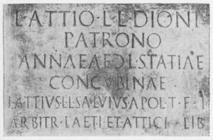 9. ROMAN INCISED INSCRIPTION. BOLOGNA