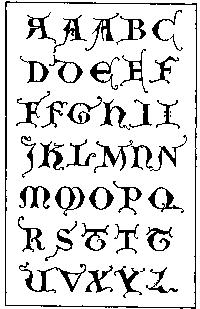 154. UNCIAL GOTHIC INITIALS. 12TH CENTURY. F. C. B.
