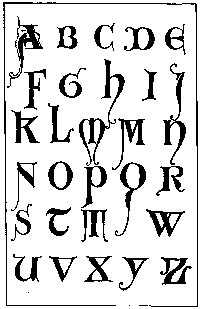 155. UNCIAL GOTHIC INITIALS. 13TH CENTURY. F. C. B.