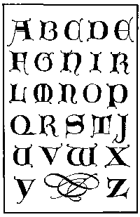 156. UNCIAL GOTHIC CAPITALS. 14TH CENTURY. F. C. B.