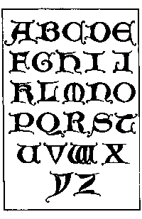 157. UNCIAL GOTHIC CAPITALS. 14TH CENTURY. F. C. B.
