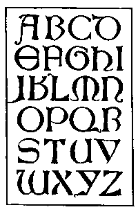 158. ITALIAN UNCIAL GOTHIC CAPITALS. 14TH CENTURY. F. C. B.