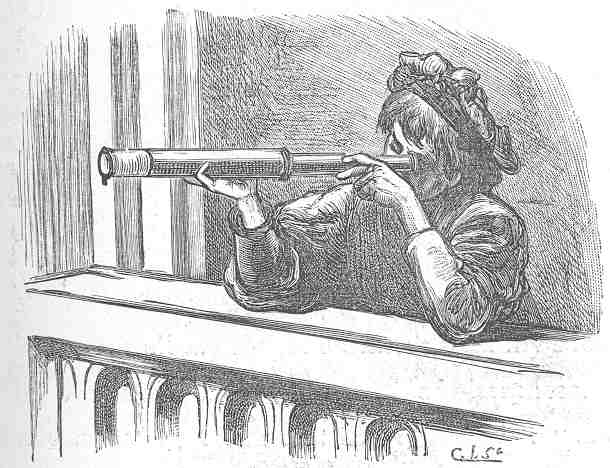 The Prince looking through the telescope