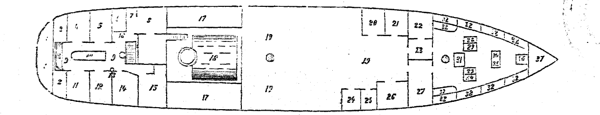 Plan of arrangement under deck.