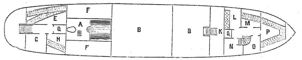 Plan of arrangement under deck.