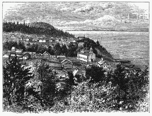 CHUKCH VILLAGE ON A SIBERIAN RIVER.