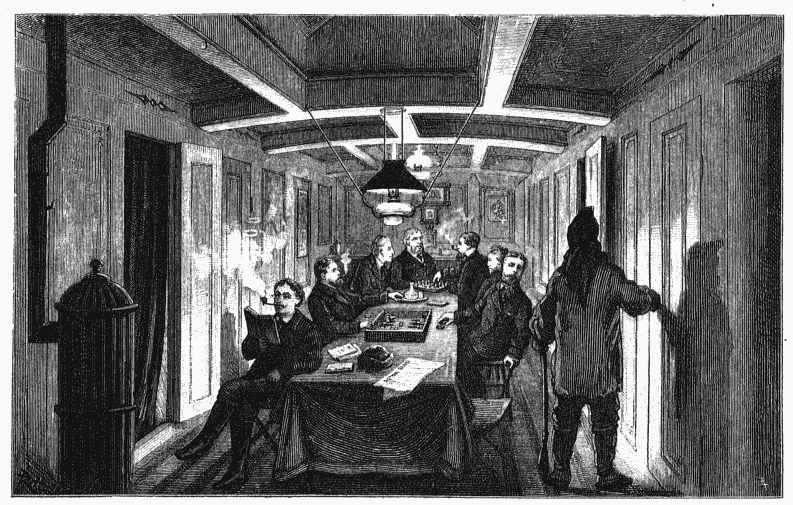 AN EVENING IN THE GUNROOM OF THE "VEGA" DURING THE WINTERING.