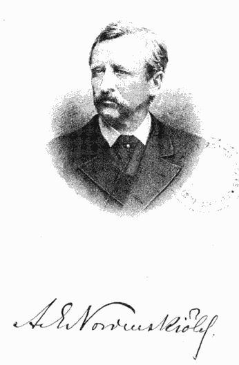 Adolf Erik Nordenskiöld and His signature