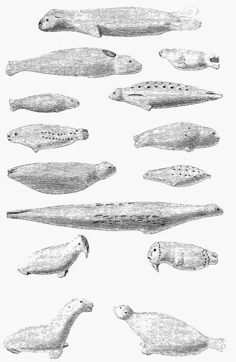 CHUKCH BONE CARVINGS.