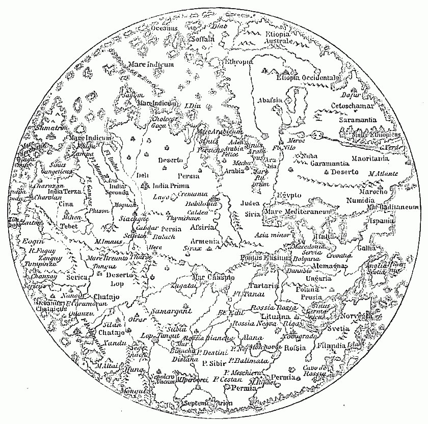 MAP OF THE WORLD AFTER FRA MAURO FROM THE MIDDLE OF THE FIFTEENTH CENTURY
