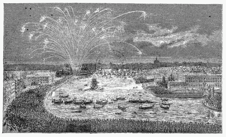 THE ENTRANCE OF THE "VEGA" INTO STOCKHOLM ON THE 24TH APRIL, 1880.