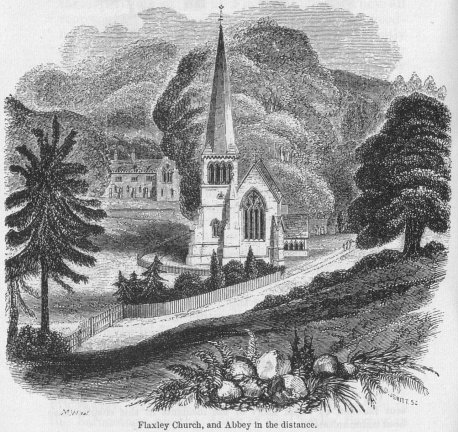 Flaxley Church, and Abbey in the distance