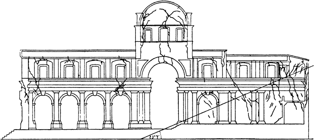 Vertical section of Cathedral Church at Potenza.