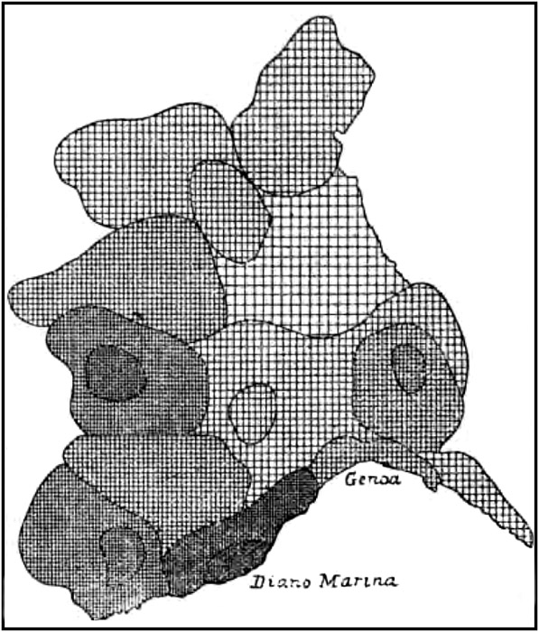 Distribution of seismic activity in the Riviera.