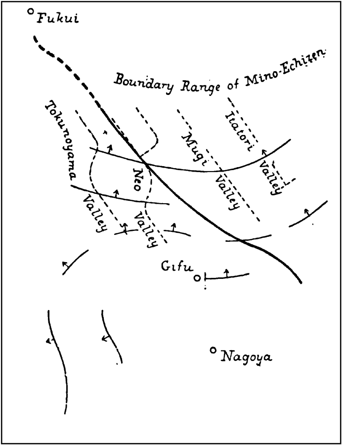 General Plan of Geological Structure of Meizoseismal Area.