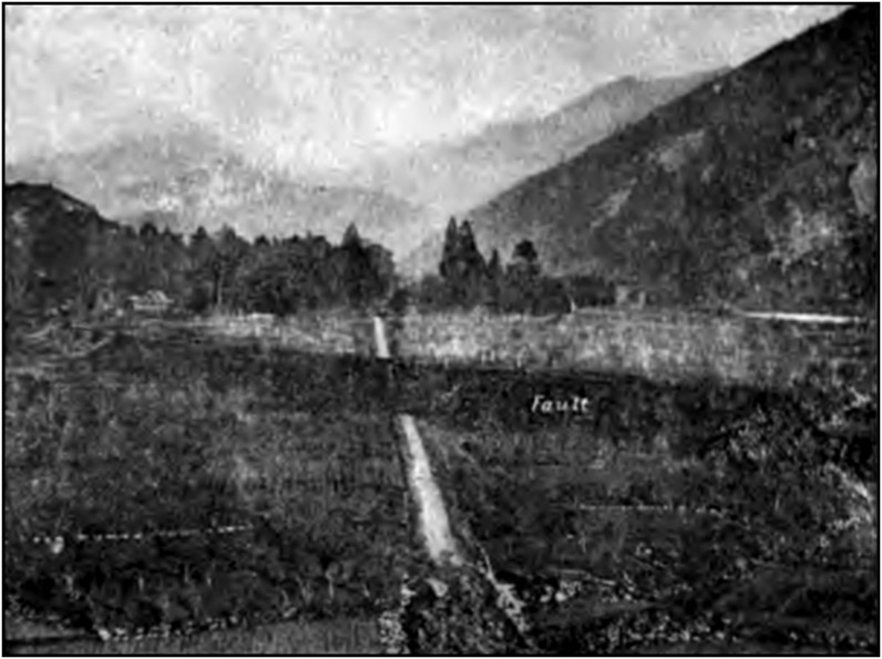 The Fault-scarp at Midori.