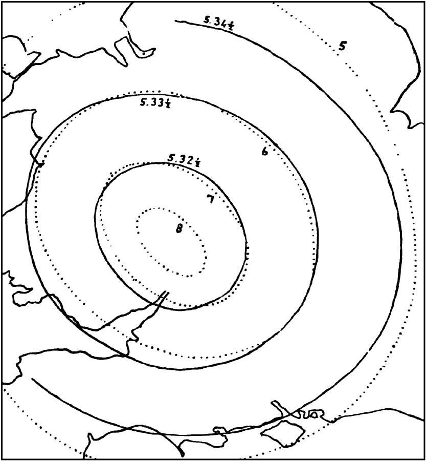 Coseismal lines of the Hereford earthquake.