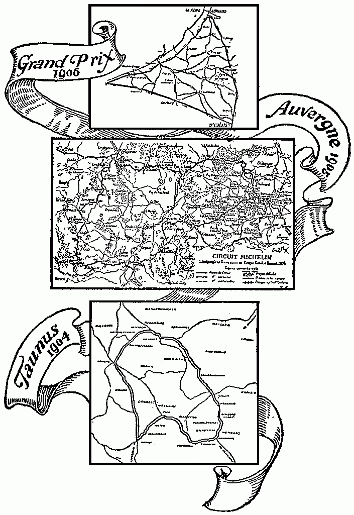 Route Maps of Three Great European Events