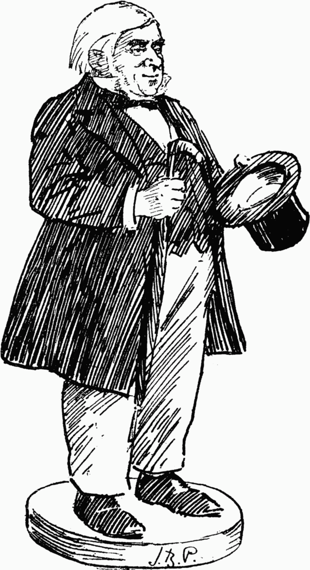 Put a penny in the hat, and the figure will work.