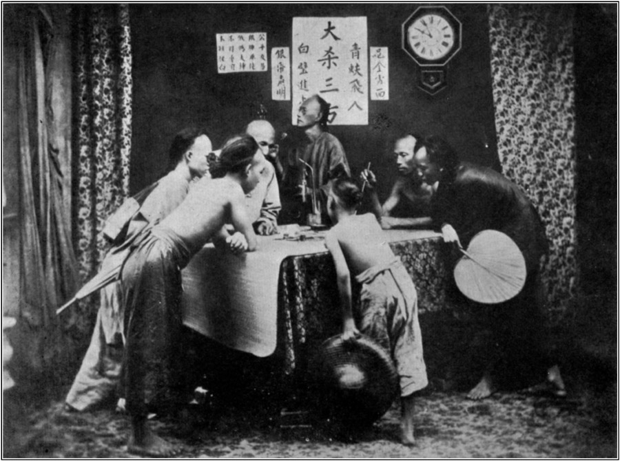 Playing Fantan in Private House.