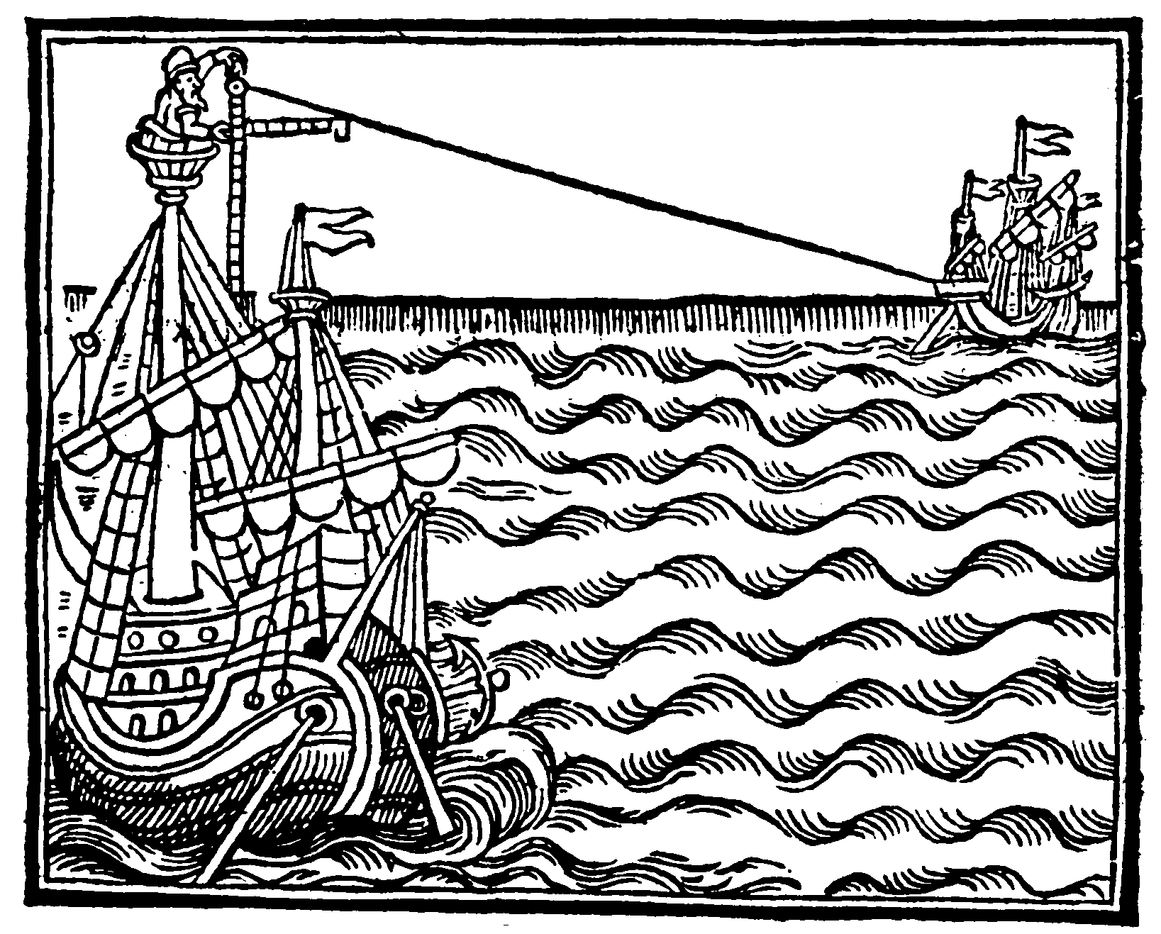 Using Iacobs staffe on a ship.