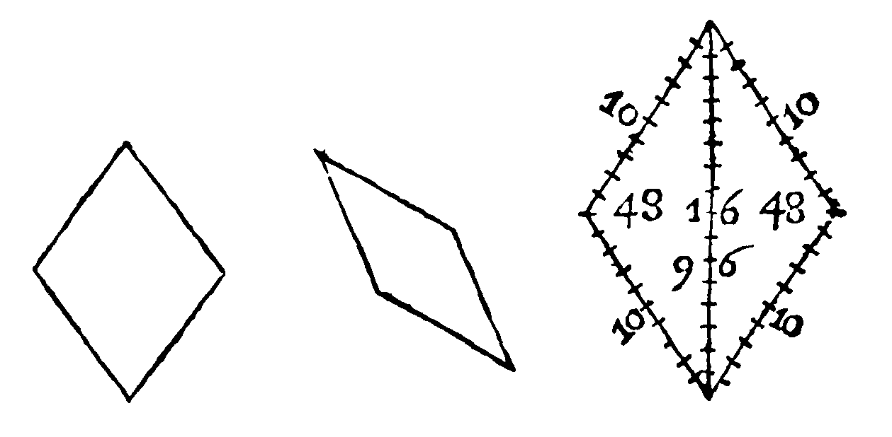 Rhombi.