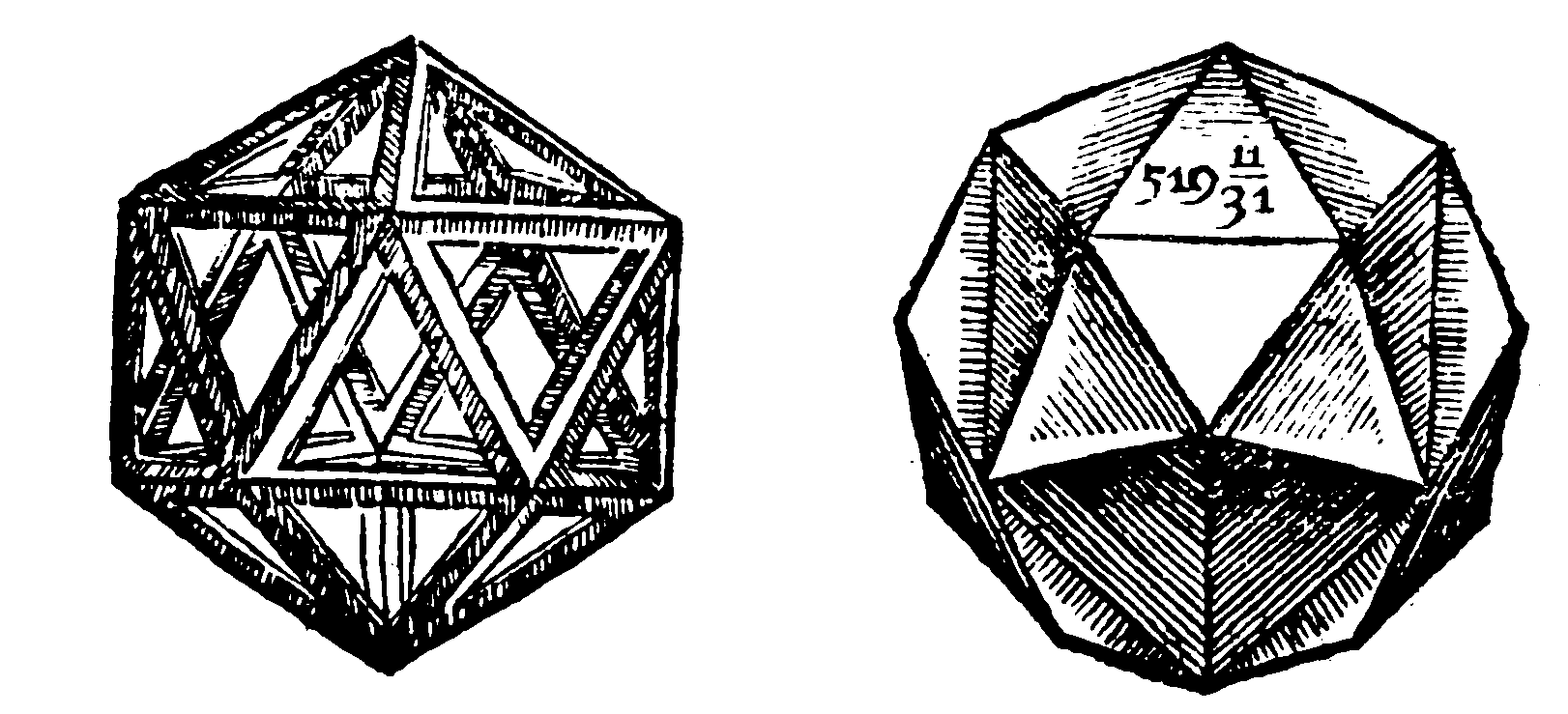 Line and Solid Icosaedrum.