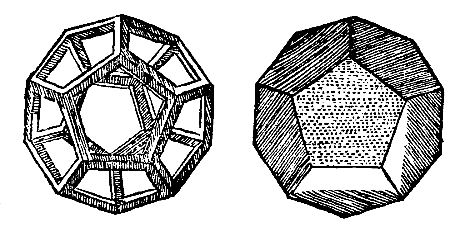 Line and Solid Dodecaedrum.
