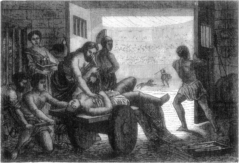 EXAMINING THE WOUNDED.
